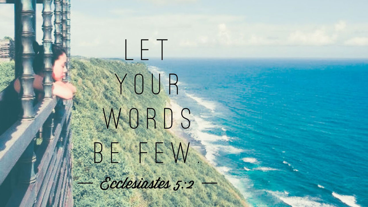 Нехай ваших слів буде мало